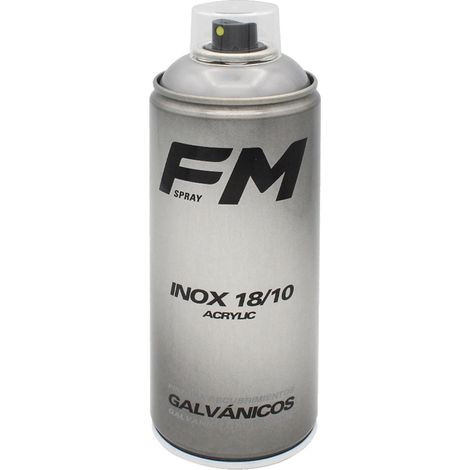 FM pintura spray acero inox 18/10 400ml bote , Pintura en spray acero inoxidable FM Indicado preferentemente para aplicar sobre acero inoxidable Dado su alto contenido en c