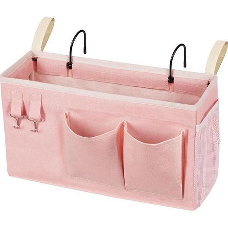 Hängender Nachttischkorb mit Haken, ideal für Etagenbetten und Schlafsäle: Wasser, Taschentücher, Tablets, Bücher, Handys, Fernbedienungen und andere wichtige Dinge. (1/5)