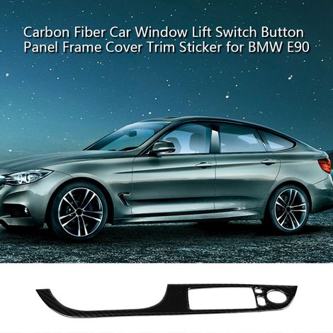 Carbonfaser-Zierleiste für die linke (LHD) Fensterheberschaltertafel, Rahmenkleber für E90 (1/5)