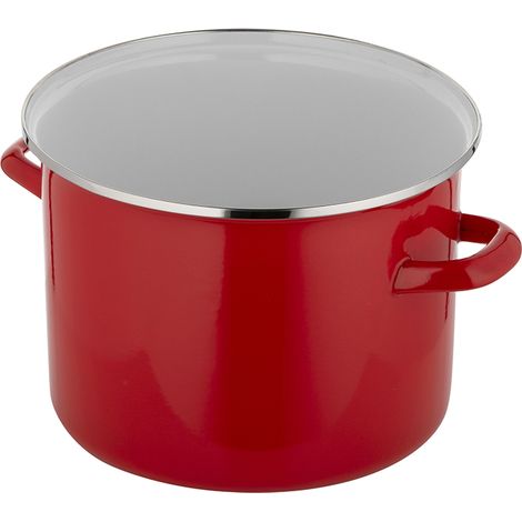 VASO SMALTATO, DRITTO, LISCIO, 20 CM, 3,9 L, ROSSO