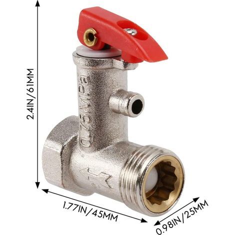 1/2 PT manchon eau électrique chaudière soupape de sécurité 0.75MPa température et pression soupape de surpression pour système de chauffe-eau (1/3)