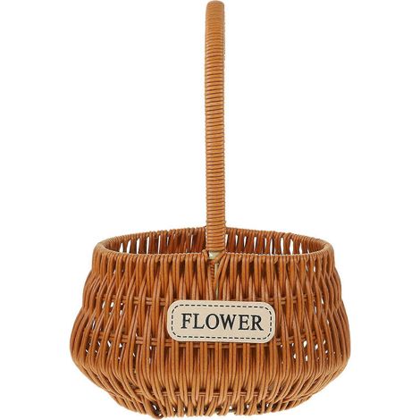 Panier décoratif pour fleurs, support pour plantes d'intérieur, forme ovale, couleur café, 1 pièce (1/5)