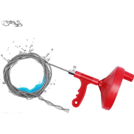 7,6 m (25 Fuß) Abflussreiniger für Abwasserleitungen, Badewannen und Duschen.