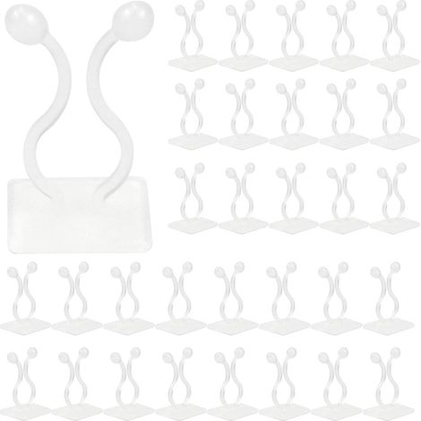 Support mural blanc pour plantes grimpantes avec 50 crochets auto-adhésifs pour la décoration intérieure (1/5)