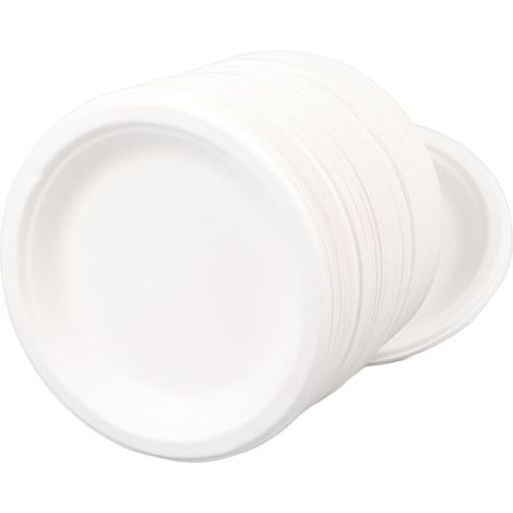 125 Einweg-Pappteller (15 cm Durchmesser), biologisch abbaubar, für Geburtstage, Picknicks und Familienfeiern (1/5)