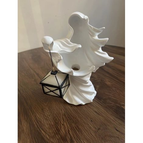 Lanterne messager d'horreur, ornement de sorcière, Sculpture en résine, Statue fantôme (1/5)