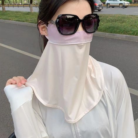Cache-cou et masque de protection solaire UV Ice Floss respirant pour l'été, violet (1/5)