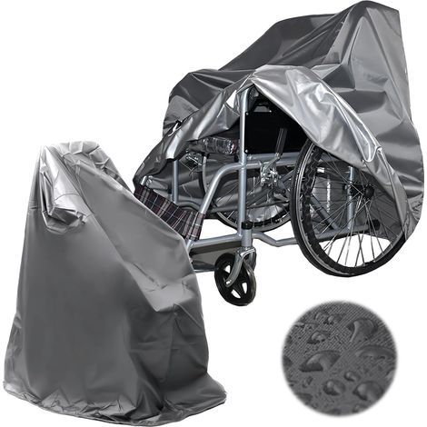 Wasserdichte Schutzhülle für Rollstühle, Sonnenschutz, regendicht, aus Oxford-Gewebe, grau, 115 x 65 x 120 cm