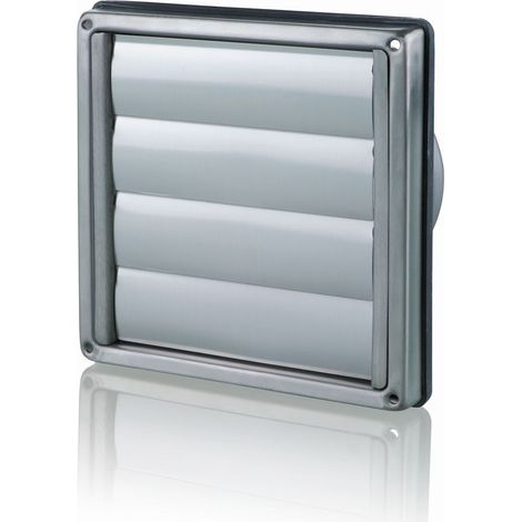 Clapet extérieur DN150 inox brossé lamelles à fermeture autom.