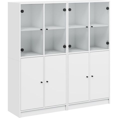 Maison Exclusive - Libreria con Ante Bianca 136x37x142 cm in Legno Multistrato