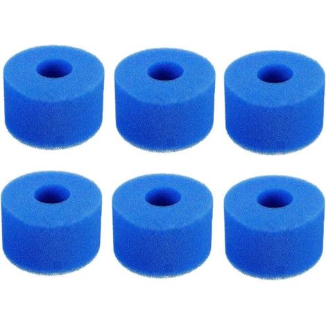 Lot de 6 cartouches filtrantes lavables et réutilisables S1 Bleu DXGHC-AquaForge (1/5)