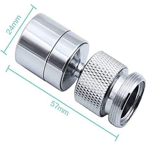Aérateur De Robinet - Laiton - Rotation 360° - 2 Modes Débit - Économie Eau 40 À 70 % - Compatible M22 M24 - 1 Pièce (1/5)