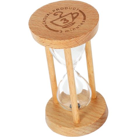 BESTOYARD Sablier Décoratif Minuteur 3 en Bois et Verre, Base Plate (1/5)