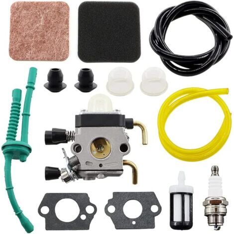 Pair Carburateur avec filtre à air jeu de tuyaux de carburant pour STIHL HS75 HS80 HS85 HL75 HL75K FH75 HT70 HT75 KM80 KM85 KM85R SP80 SP85 FC75 FC85 FS75 FS85 Taille-haie (1/5)