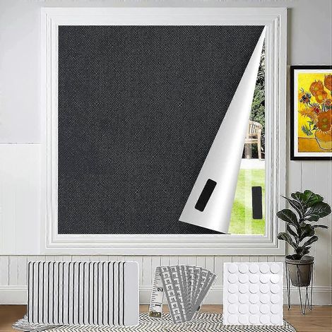 Rideaux occultants 300x145cm, découpe sans perforation, fixation auto-agrippante (1/5)