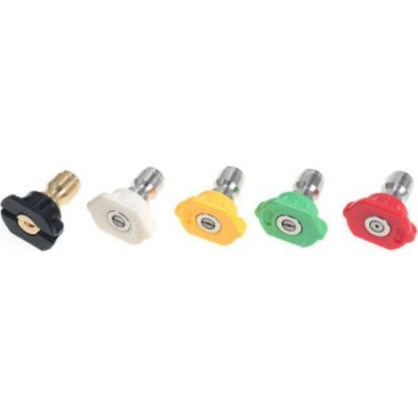 Pressure Washer Nozzle Tips, Spray Kit for Power Washers up to 4000 PSI, 1/4-Inch Quick Connect, Set of 5 (1/4)