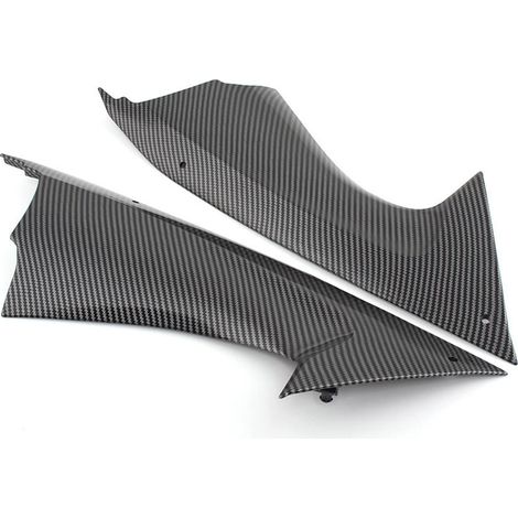 Convient aux Yamaha R6 2008-2014 : capuchons de tube de direction gauche et droit, capuchons de tube de ventilation, panneaux latéraux avant et protections de bord en imitation fibre de carbone. (1/5)