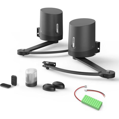 Angeschlossene Motorisierung mit Gelenkarmen und Notbatterie Flügeltor - Orane Connect