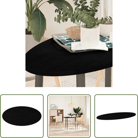 vidaXL Tablero de mesa ovalado madera maciza de roble 100x50x2 cm (1/5)