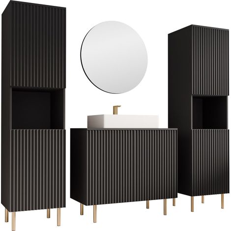 Conjunto de mueble de baño Decus VI, Negro