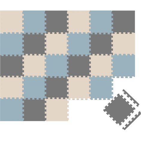 27 Pièces Tapis de Sol Bébé - 30x30 Dalles en Mousse EVA - Carrés Puzzle Enfant (1/5)