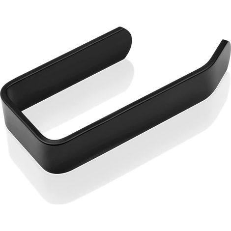 Wandmontierter Toilettenpapierhalter, schwarzer selbstklebender Toilettenpapierhalter ohne Bohren, Toilettenpapierspender aus Aluminium für das Badezimmer (1/5)