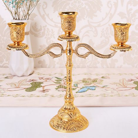 Chandelier (à trois têtes) de style européen pour tables à manger, hôtels et décoration intérieure.