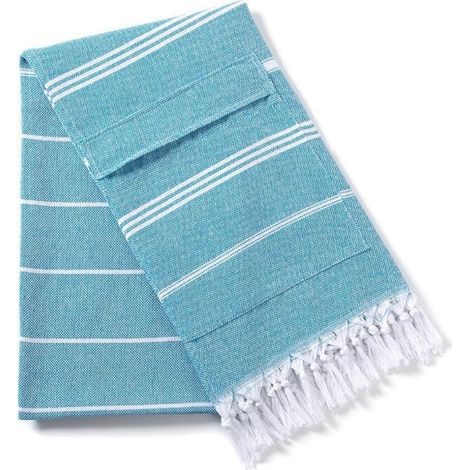 2 serviettes de plage, 100 x 180 cm, coton turc, séchage rapide, anti-sable, super absorbante, pour adultes, voyage, piscine, yoga (1/5)