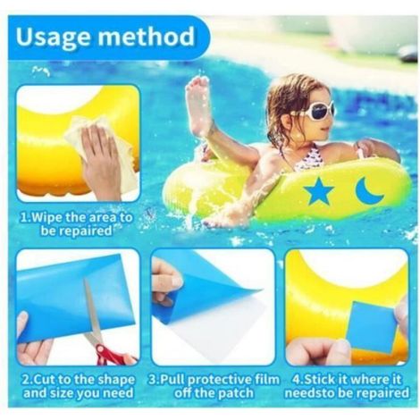 Patchs de réparation - Lot de 20 - Auto-adhésifs - Imperméables - PVC 7,5 cm (1/4)