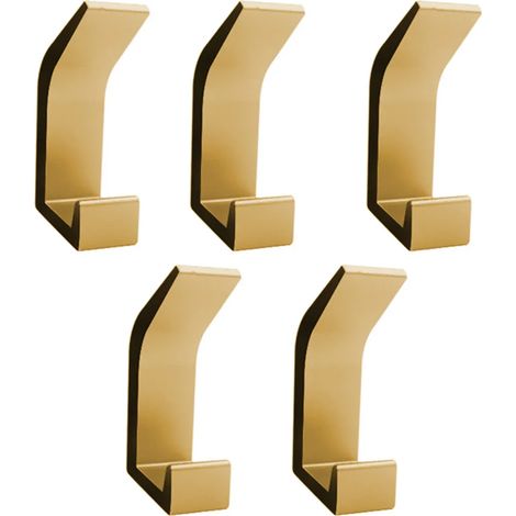Porta asciugamani senza fori Set di 5 pezzi Gancio per asciugamani Gancio da parete Acciaio inossidabile Parete Gancio da bagno Toilette Cucina Ufficio Gancio adesivo (1/5)