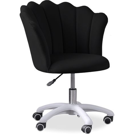 Bürostuhl/Sessel für ein Studio, Büro oder einen Schönheitssalon, Blumenmuster, Schwarz (1/5)