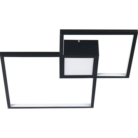 Lámpara de techo diseño moderno de pared geométrica con luz LED Rhos - Negro (1/5)