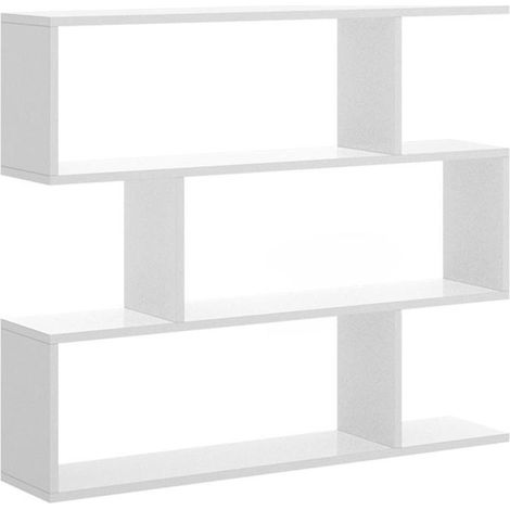 Bibliothek - Regal Weiß Hochglanz 110x25x96h cm (1/5)