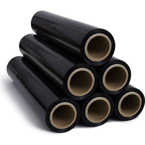 Film Etirable Demenagement - Noir - 40 Cm Largeur - 23 Microns - Extensibilite 180 Pct - Pour Palettes Et Déménagements - 2 Pièces (1/5)