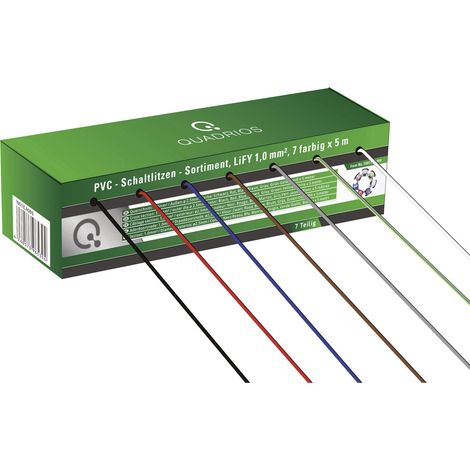 Quadrios 19011CA089 Litze LiFY 1 x 1 mm² Blau, Braun, Grau, Rot, Schwarz, Weiß, Gelb-Grün 35 m (1/2)