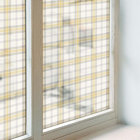 Fensterfolie 100x146 cm Folie für Schlafzimmer PVC Sichtschutz Fenster Milchglas Selbstklebend Blickdicht Dekorfolie Dekorativ Geometrisches Raster
