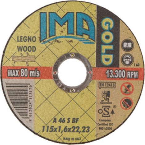 IMA DISCO P/LEGNO GOLD PIANO D 115X1,6 MM- IMA- 50,0 pz