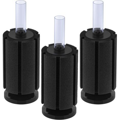 QORVA-Filtre Éponge Biologique pour Aquarium Silencieux - Filtre à Mousse pour Alevins Betta, Crevettes et Petits Poissons - Lot de 3 (1/5)