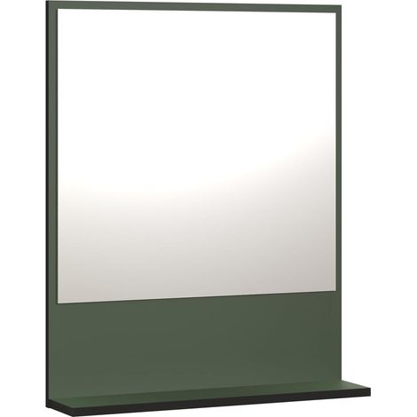 Miroir Mural - Vert - (l x H x P) 60 x 74 x 14 cm - Miroir de Salle de Bain avec Surface de Rangement de 60 cm (1/5)