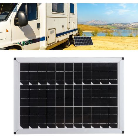 Panneau solaire monocristallin encadré 100 W 18 V avec régulateur de tension MPPT, double port USB, contrôleur bleu et kit de fixation pour bouteille (1/5)