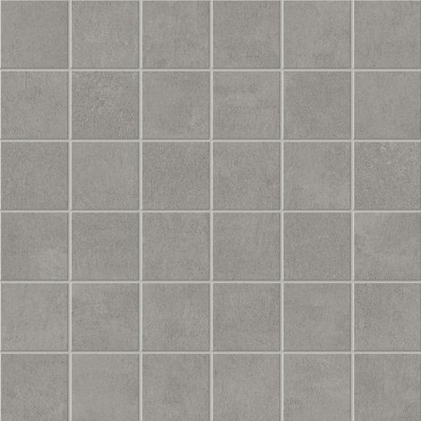Mosaïque effet Béton Gris Cendré 4,8x4,8 cm Quadra 30x30x0,9 cm Mat Gravino - Sol et mur intérieur (vendu par carton de 0,9 m²) - RO'MA CARRELAGE