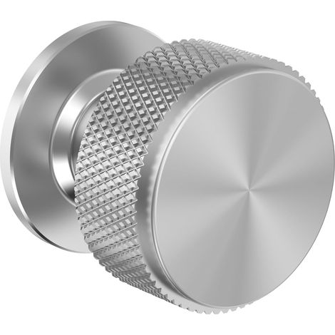 Lot de 10 boutons de meuble en aluminium, diamètre 32mm, finition nickel brossé, pour cuisine et armoire