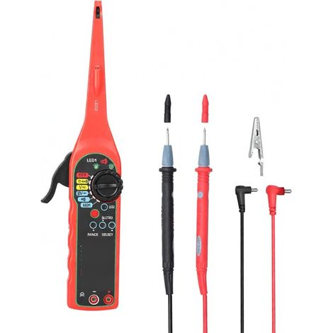 Testeur de circuit automobile portable intelligent, multimètre de réparation automobile, gammes automatiques, 24 V, double lampe témoin LED, test de résistance, tension, diode et continuité (1/5)