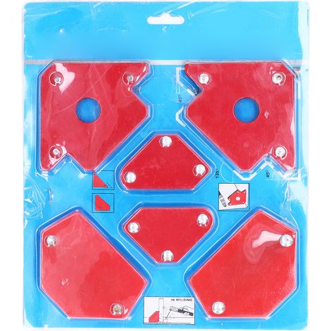 Lot de 6 aimants de soudage pour flèches, supports d'angle magnétiques pour assemblage et soudure, outils de métallurgie (1/5)