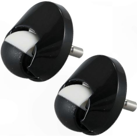 Roulette avant pour aspirateur robot, jeu de roues pivotantes de remplacement, pièce détachée compatible, 2 unités, noir, plastique robuste, pour nettoyage automatique (1/4)