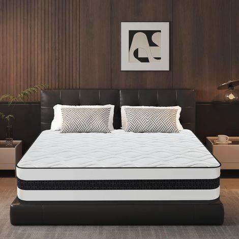 Matelas 140X190 cm,épaisseur 25 cm,niveau de dureté H3,ressorts ensachés indépendants mousse à mémoire de forme,hypoallergénique,respirant et dissipant la chaleur (1/5)