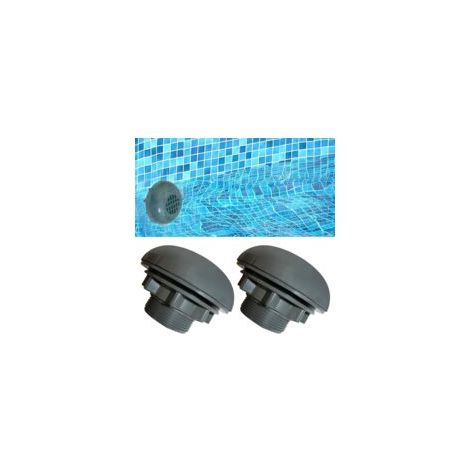 – Ein-/Auslassventil für Aufstellpools – Kompatibel mit Intex, Bestway, Coleman – 1-1/2-Zoll-Schlauch – 2er-Pack – Crezuo