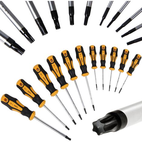 Set de tournevis magnétiques Torx 11 pièces Intérieur en acier chrome vanadium