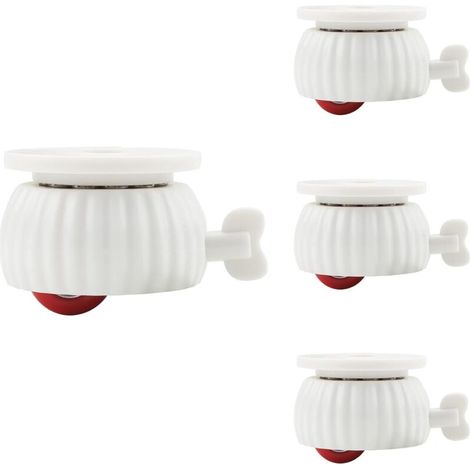 Set of 4 self-adhesive casters for furniture, storage boxes, universal stainless steel pulley, 360° swivel casters (1/5)