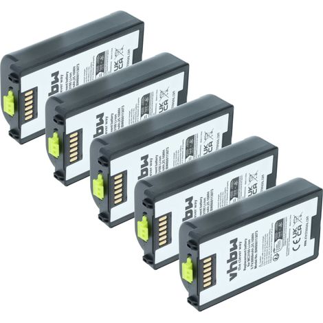 vhbw 5x Akku kompatibel mit Symbol MC3190, MC3100, MC3190G, MC3190-G13H02E0 Barcodescanner POS (6800 mAh, 3,7 V, Li-Ion)